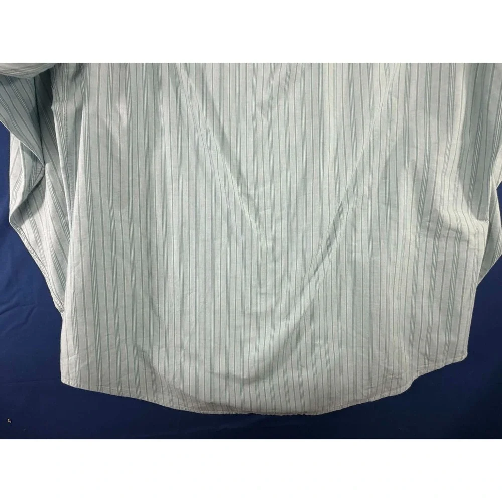 Vintage Ralph Lauren Polo Jeans‎ Men Dress Shirt Striped Green Size XL